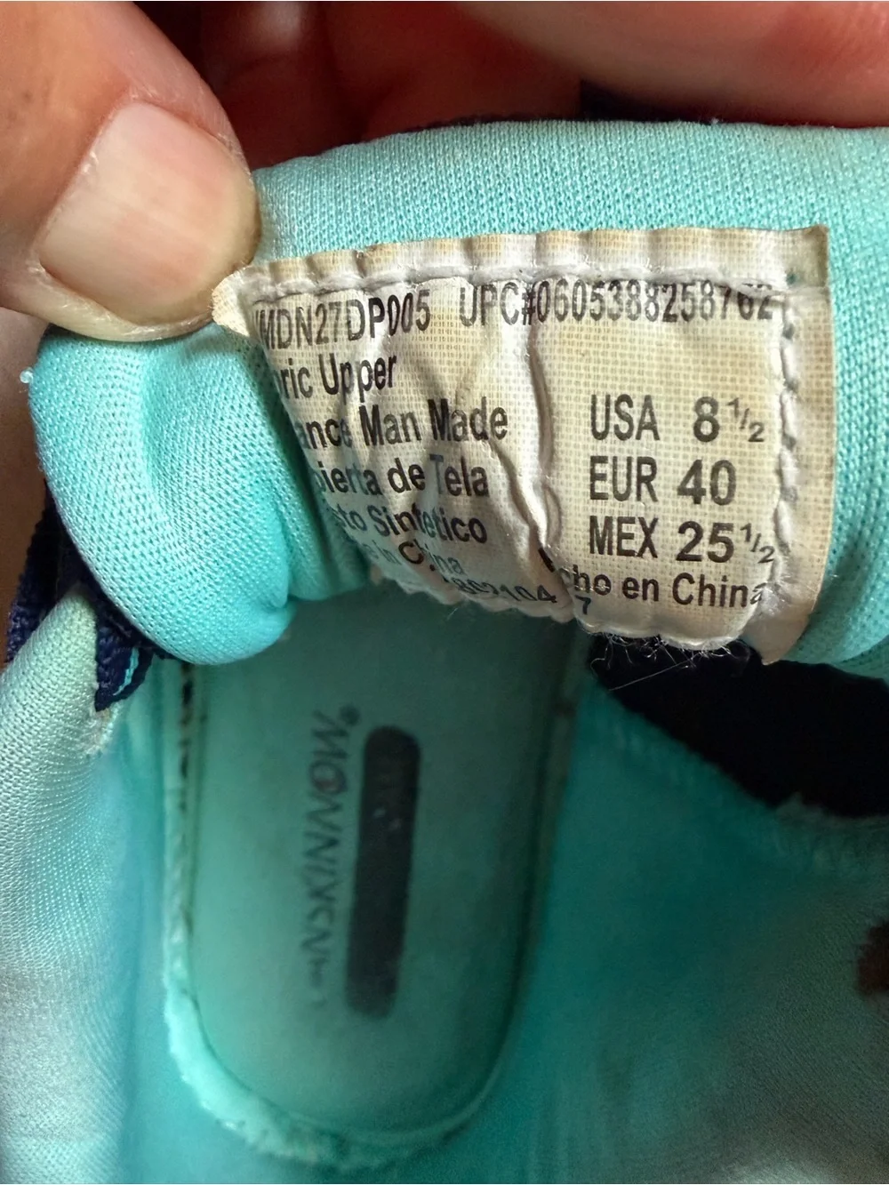 Danskin Women’s Navy Athletic Sneakers with Mint Interior